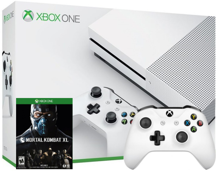 Xbox One S 500GB с двумя джойстиками + игра Mortal Kombat XL Фотография 0