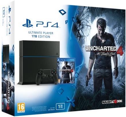 Sony PlayStation 4 1TB + игра Uncharted 4: Путь Вора Фотография 0