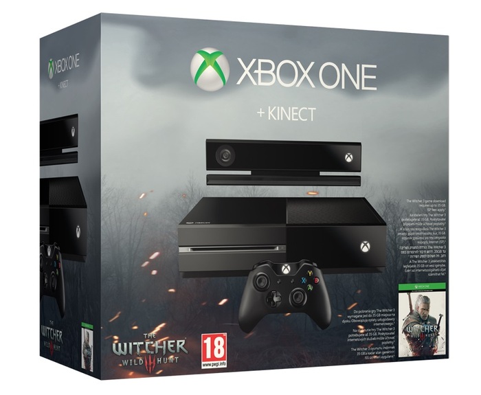 Microsoft Xbox One + Kinect 2 + игра The Witcher 3: Wild Hunt Фотография 0
