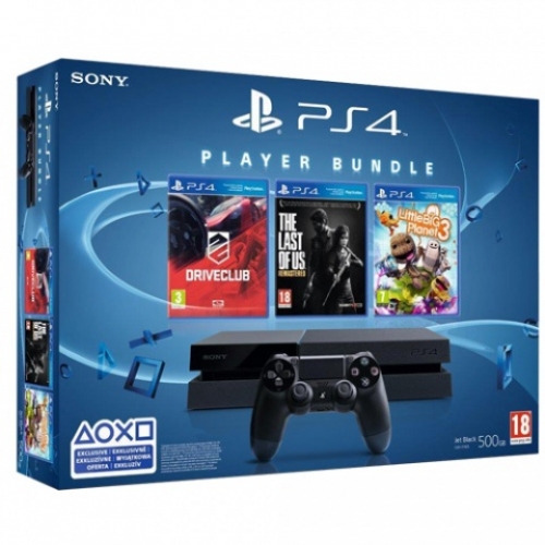 Sony PlayStation 4 + игры: The Last of Us + DriveClub + LittleBigPlanet Фотография 0