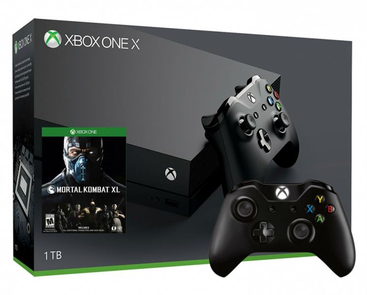 Xbox One X 1TB с двумя джойстиками + игра Mortal Kombat XL (Xbox One) Фотография 0