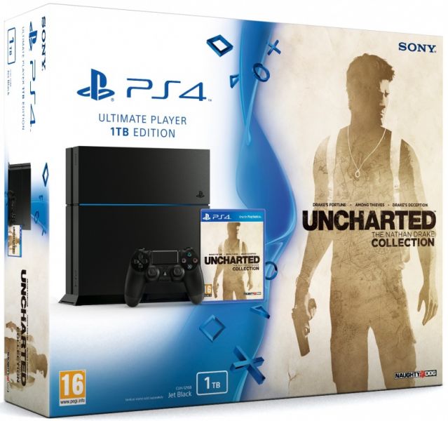 Sony PlayStation 4 1TB + игра Uncharted Nathan Drake Collection Фотография 0