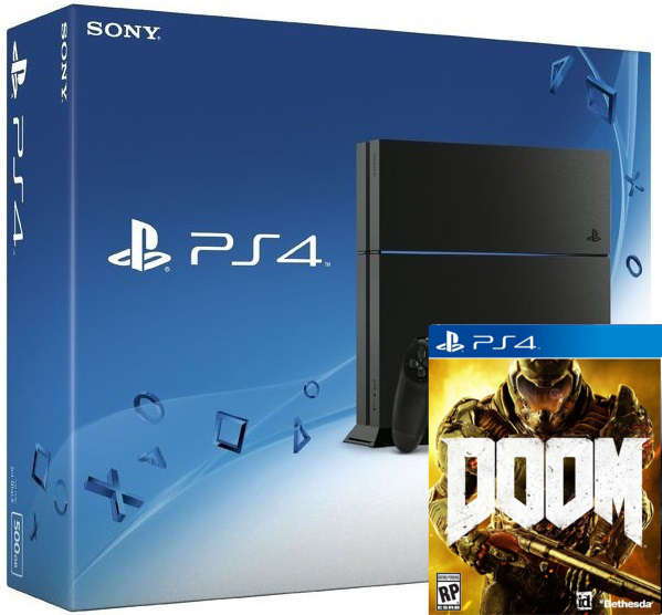 Sony PlayStation 4 + игра Doom Фотография 0