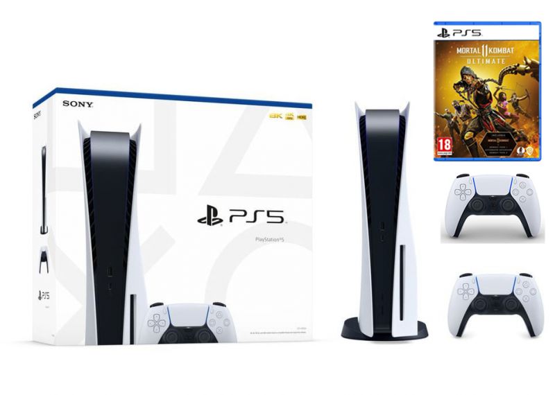Sony PlayStation 5 SSD 825GB с двумя джойстиками  + Mortal Kombat 11 Ultimate (PS5) Фотография 0