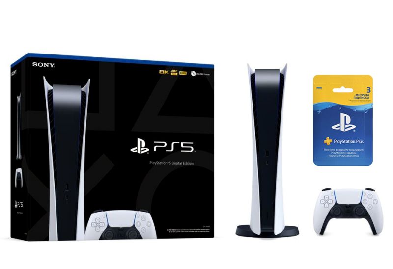 Sony PlayStation 5 Digital Edition SSD 825GB + Подписка PlayStation Plus (3 мес.) Фотография 0