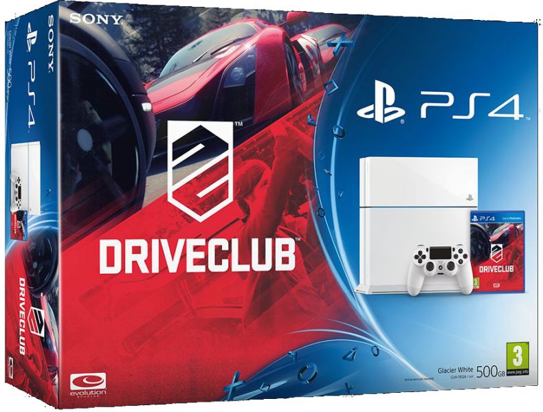 Sony Playstation 4 White + игра DriveClub Фотография 0