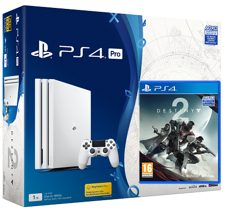 Sony Playstation PRO Glacier White 1TB + игра Destiny 2 (PS4) Фотография 0