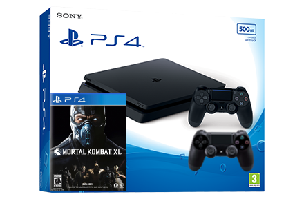 Sony Playstation 4 Slim с двумя джойстиками + игра Mortal Kombat XL (PS4) Фотография 0