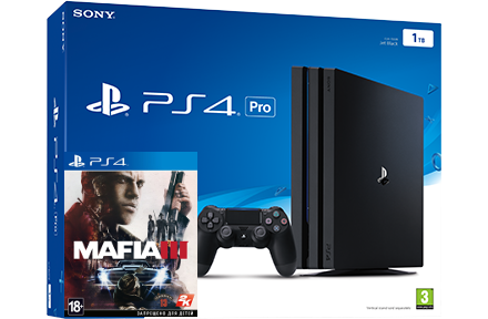 Sony Playstation 4 PRO 1TB + игра Mafia III (PS4) Фотография 0
