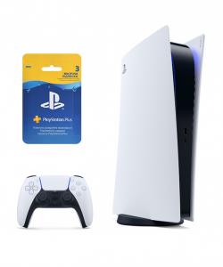 Sony PlayStation 5 Digital Edition SSD 825GB + Подписка PlayStation Plus (3 мес.) Thumbnail 1