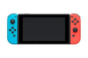 Nintendo Switch Neon Blue / Red HAC-001(-01) + Super Mario Odyssey (Nintendo Switch) Thumbnail 1