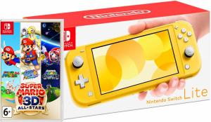 Nintendo Switch Lite Yellow + Super Mario 3D All-Stars Thumbnail 0
