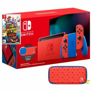 Nintendo Switch Mario Red & Blue Edition + Super Mario 3D World + Bowser’s Fury  Thumbnail 0