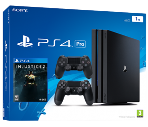 Sony Playstation 4 PRO 1TB с двумя джойстиками + Injustice 2 (PS4) Thumbnail 0