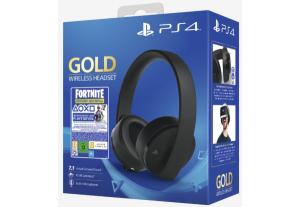 Sony GOLD PS4 Wireless Headset Black + Fornite Thumbnail 0