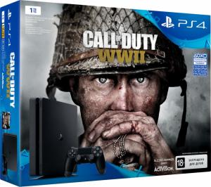 Sony Playstation 4 Slim 1TB  + Call of Duty WWII Thumbnail 0