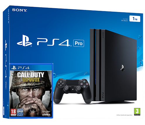 Sony Playstation 4 PRO 1TB  + Call of Duty: WWII (PS4)
