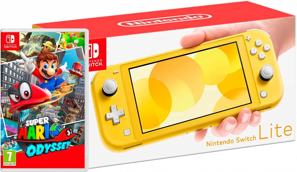 Nintendo Switch Lite Yellow + Super Mario Odyssey