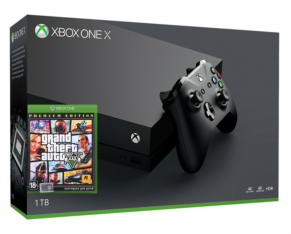 Xbox One X 1TB + гра GTA 5 (Xbox one)