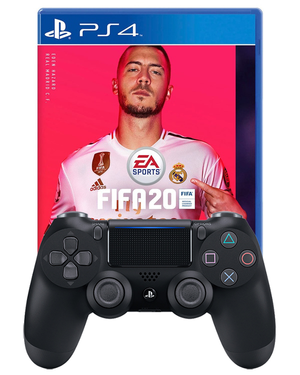 Джойстик Sony Dualshock 4 V2 + FIFA 20 (PS4)