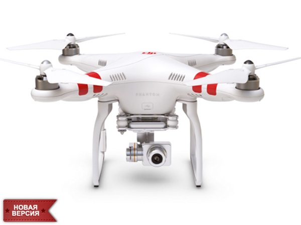 Квадрокоптер DJI Phantom 2 Vision + (Plus) V3.0 Новая версия с подвесом и камерой 14Мп + доп. аккумулятор!