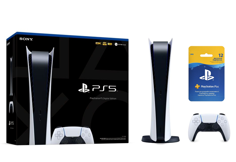 Sony PlayStation 5 Digital Edition SSD 825GB + Підписка PlayStation Plus (12 мес.)