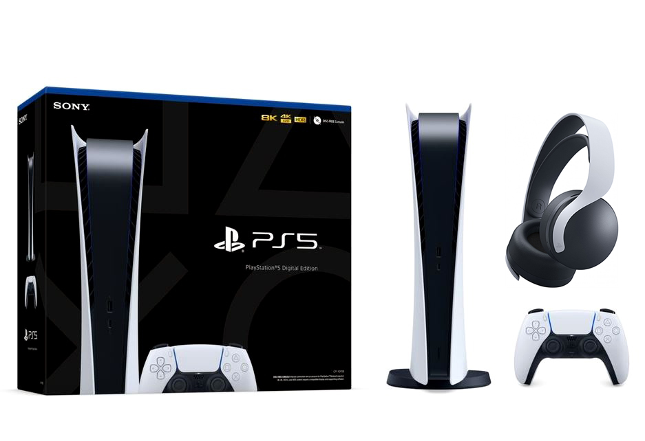 Sony PlayStation 5 Digital Edition SSD 825GB + Ігрова гартитура PULSE 3D wireless headset (PS5)