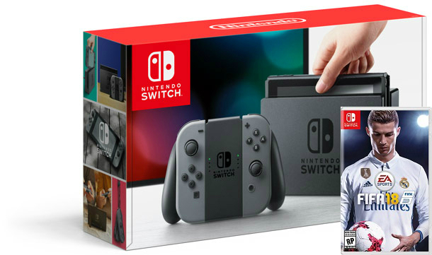 Nintendo Switch Gray + FIFA 18 (Nintendo Switch)