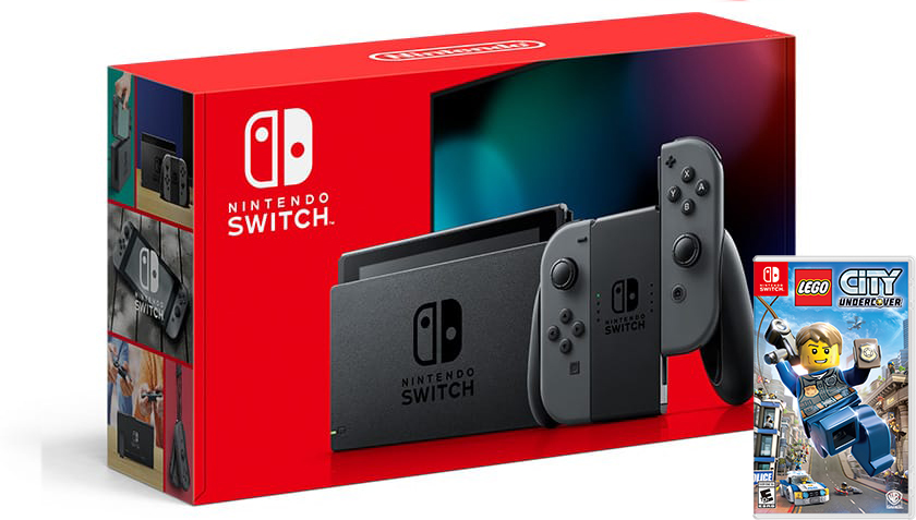 Nintendo Switch Gray HAC-001(-01) + LEGO City Undercover (Nintendo Switch)
