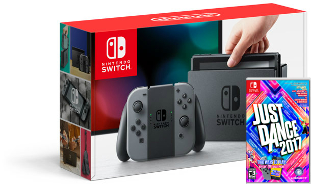 Nintendo Switch Gray + Just Dance 2017 (Nintendo Switch)