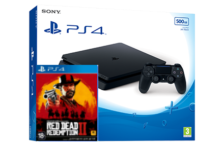 Sony Playstation 4 Slim + гра Red Dead Redemption 2 (PS4)