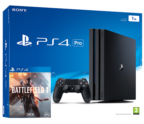 Sony Playstation 4 PRO 1TB + Battlefield 1 (PS4)