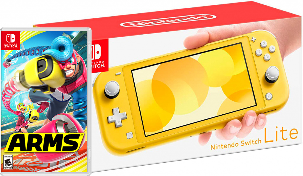 Nintendo Switch Lite Yellow + ARMS
