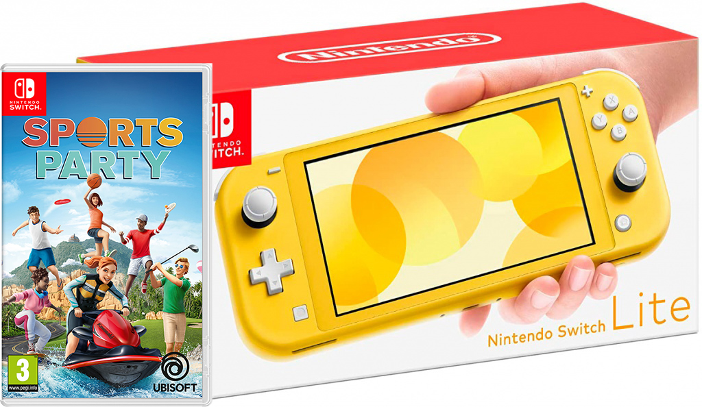 Nintendo Switch Lite Yellow + Sports Party