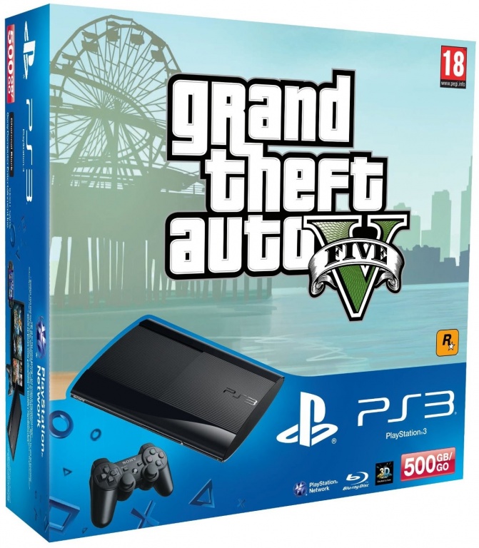 Sony Playstation 3 Super Slim 12 GB + GTA 5