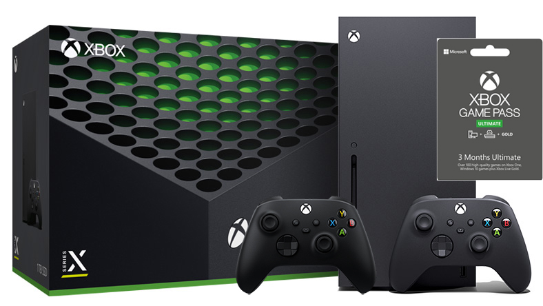 Xbox Series X 1TB с двумя джойстиками + Xbox Game Pass Ultimate 3 months