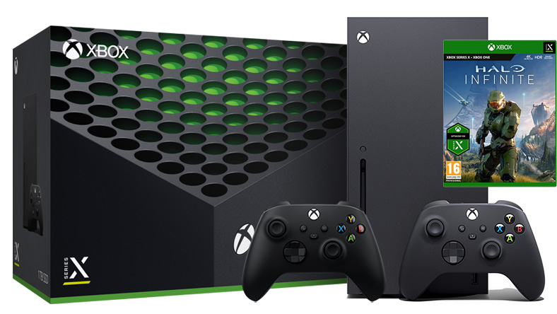Xbox Series X 1TB с двумя джойстиками + Halo Infinite (Xbox Series X|S)