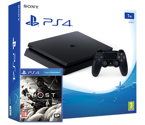 Sony Playstation 4 Slim 1TB + гра Ghost of Tsushima (PS4)