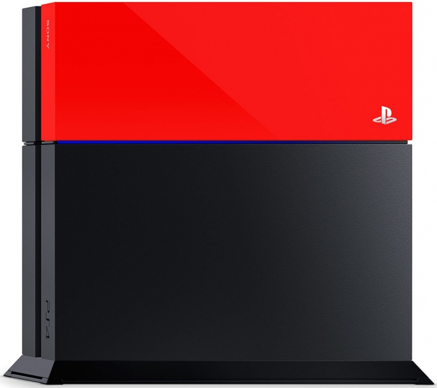 Лицевая панель для PS4 красная