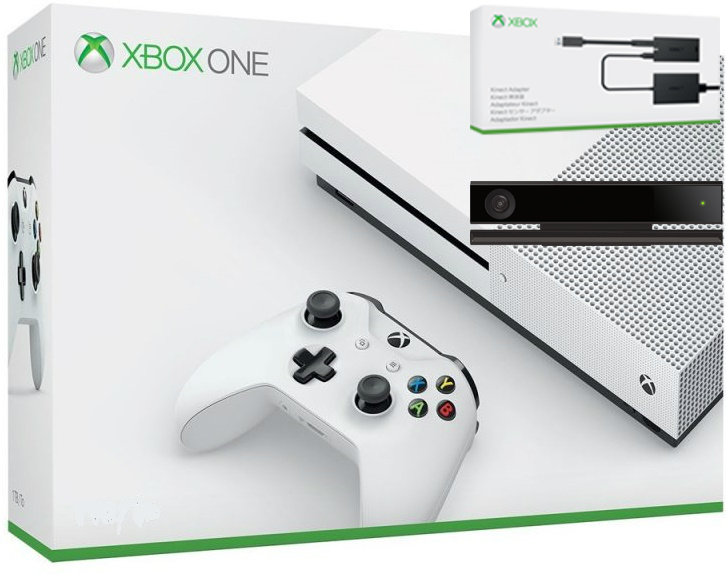 Xbox One S 500GB + Kinect 2.0 + Kinect Adapter