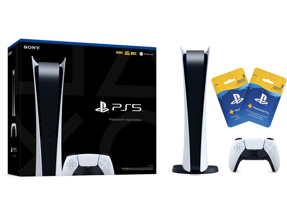 Sony PlayStation 5 Digital Edition SSD 825GB + Підписка PlayStation Plus (6 мес.)