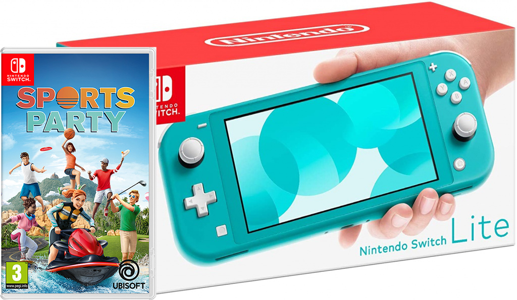 Nintendo Switch Lite Turquoise + Sports Party