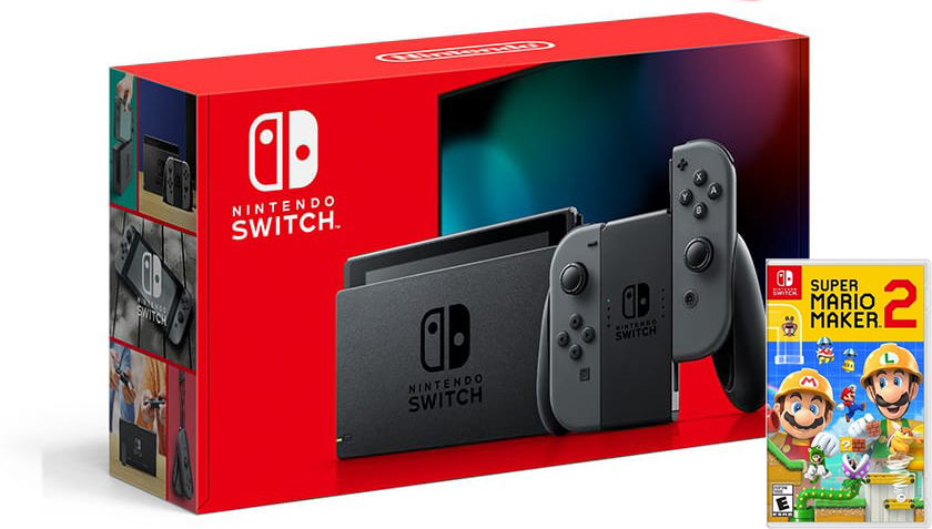 Nintendo Switch Gray HAC-001(-01) + Super Mario Maker 2 (Nintendo Switch)