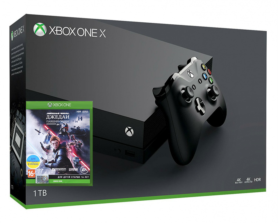Xbox One X 1TB + гра Star Wars Jedi: Fallen Order (Xbox one)