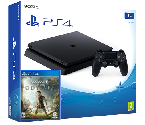 Sony Playstation 4 Slim 1TB + гра Assassin's Creed Odyssey (PS4)