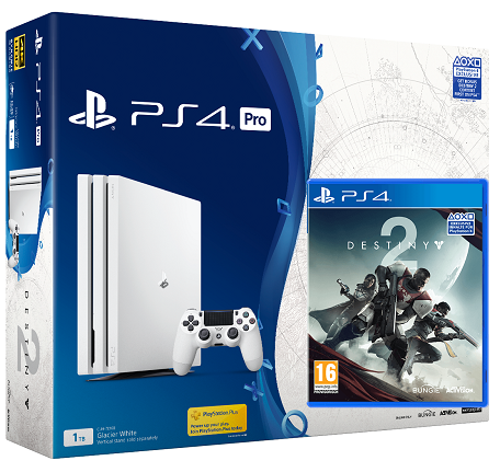 Sony Playstation PRO Glacier White 1TB + гра Destiny 2 (PS4)