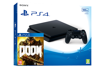 Sony Playstation 4 Slim + гра DOOM (PS4)