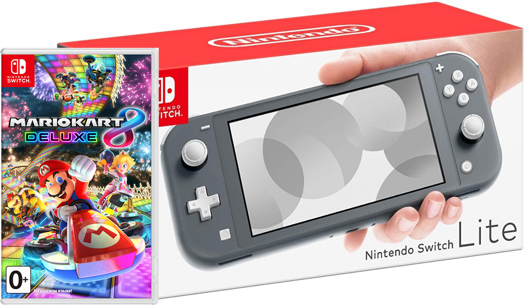 Nintendo Switch Lite Gray + Mario Kart 8 Deluxe