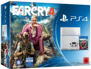 Sony Playstation 4 White + гра Far Cry 4