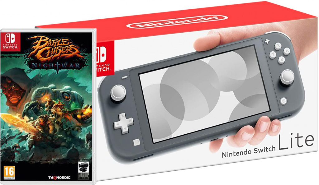 Nintendo Switch Lite Gray + Battle Chasers: Nightwar